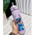 Disney KLM Cartoon Transparent Sports Water Bottle 800ML – Leakproof Pop-Up Lid, Lightweight Rectangle Bottle for Gym, Fitness, Running & Outdoor Hydration – Fun & Durable Gift