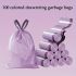 Roll of 100/50 Drawstring Purple Trash Bags – Heavy-Duty, Leak-Proof Garbage Bags for Kitchen, Bathroom, Bedroom & Living Room – Tear-Resistant Plastic Waste Bags for Home Use
