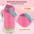 BOGI Kids Insulated Stainless Steel Water Bottle with Straw – 12oz/350ml Leak-Proof BPA-Free Reusable Bottle for School, Sports & Travel – Dishwasher Safe, Pink with Teal Accents