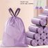 Roll of 100/50 Drawstring Purple Trash Bags – Heavy-Duty, Leak-Proof Garbage Bags for Kitchen, Bathroom, Bedroom & Living Room – Tear-Resistant Plastic Waste Bags for Home Use