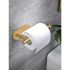 Self-Adhesive Toilet Paper Holder – Black Stainless Steel, Wall-Mounted Without Drilling, Rustproof Bathroom Tissue Holder for Toilet, Kitchen & Shower Towel Storage