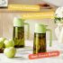 Dark Green Glass Olive Oil Sprayer Bottle 16oz (470ML) – 2-in-1 Oil Dispenser & Mister, BPA-Free, Light-Blocking, with Auto Flip Cap & Label Stickers for Air Fryer, BBQ, Cooking