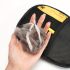 Large Pet Static Hair Removal Gloves – Black Polypropylene Cat & Dog Grooming Gloves with Yellow Accents, 24.99cm x 17.98cm – Effective Hair & Dander Removal, Durable Pet Care Accessory