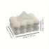 Cloud-Shaped Glossy Tissue Box – Milk White Bubble Design, Square Modern Home Decor for Living Room, Bedroom, Bathroom & Coffee Table – Durable Plastic Napkin Dispenser, Stylish & Functional