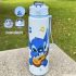 Disney KLM Cartoon Transparent Sports Water Bottle 800ML – Leakproof Pop-Up Lid, Lightweight Rectangle Bottle for Gym, Fitness, Running & Outdoor Hydration – Fun & Durable Gift